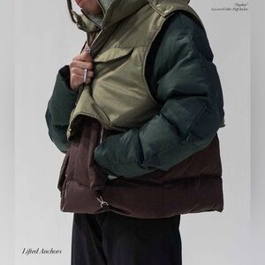 Lifted Anchors Daphne Layered Utility Forest Puffer Coat- SOLD OUT- Size XL